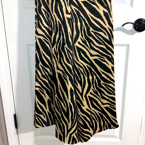 Jessica McClintock strapless tiger print dress. Rhinestones across bust, Size 7 - Picture 8 of 9